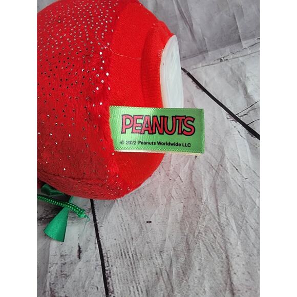 Snoopy Light-up Musical Antlers Christmas in Toy Sack Animated Plush Peanuts - Picture 6 of 9